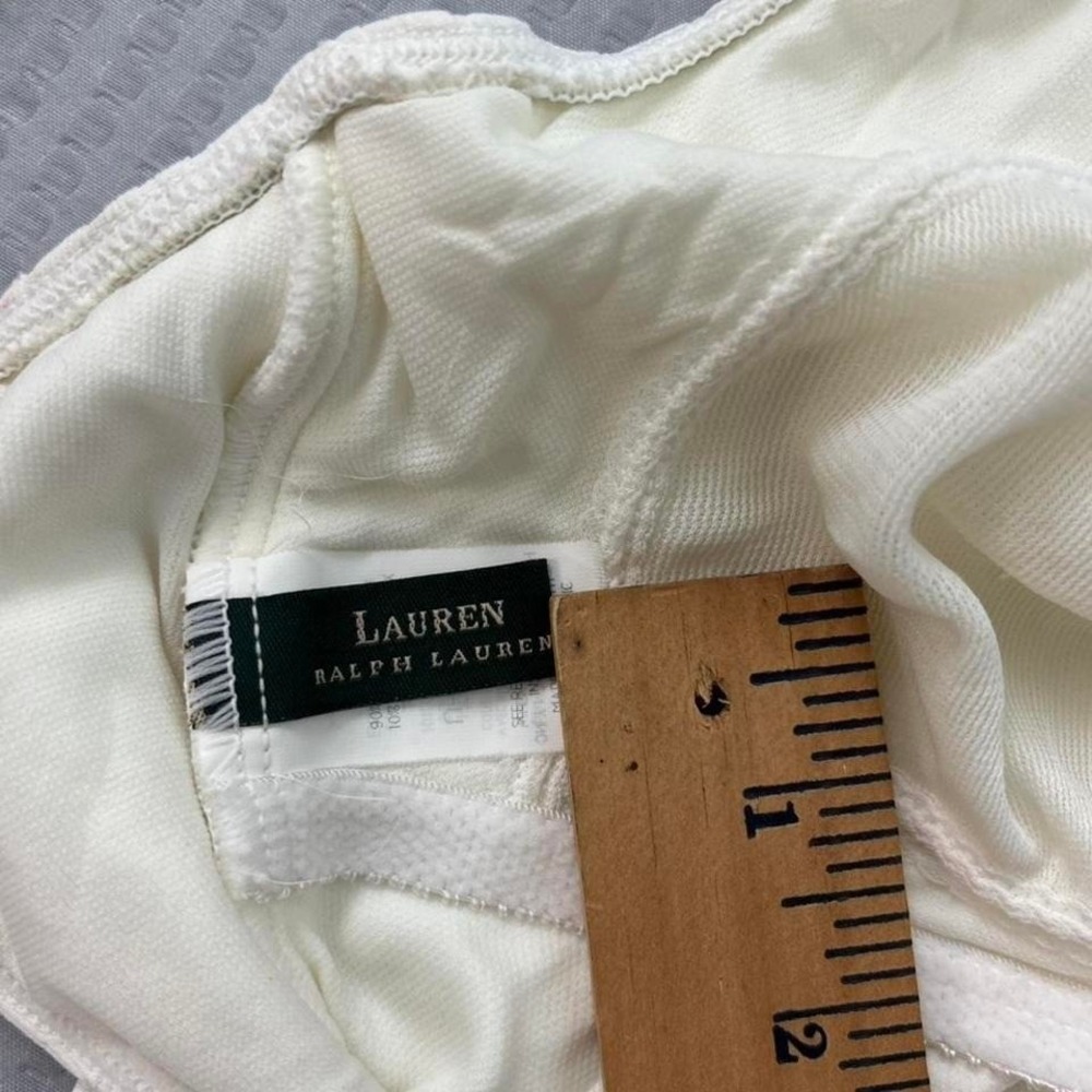 Lauren Ralph Lauren Ivory textured knit swimsuit structured Size 12. 0078 - Picture 4 of 6